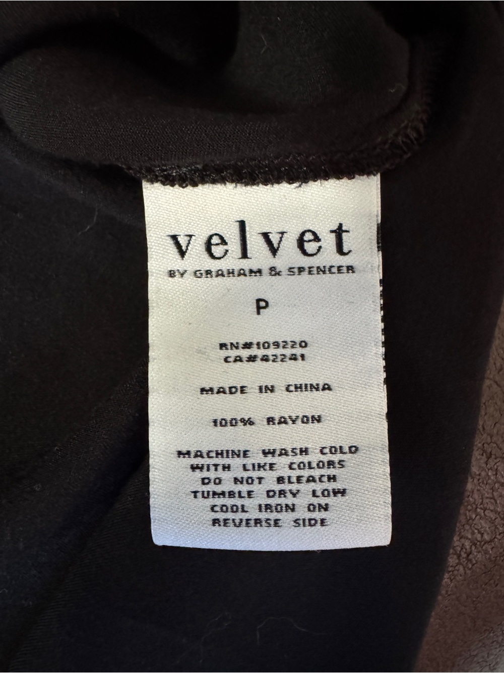 Velvet by Graham & Spencer Black Draped V-Neck Blouse - Picture 5 of 5